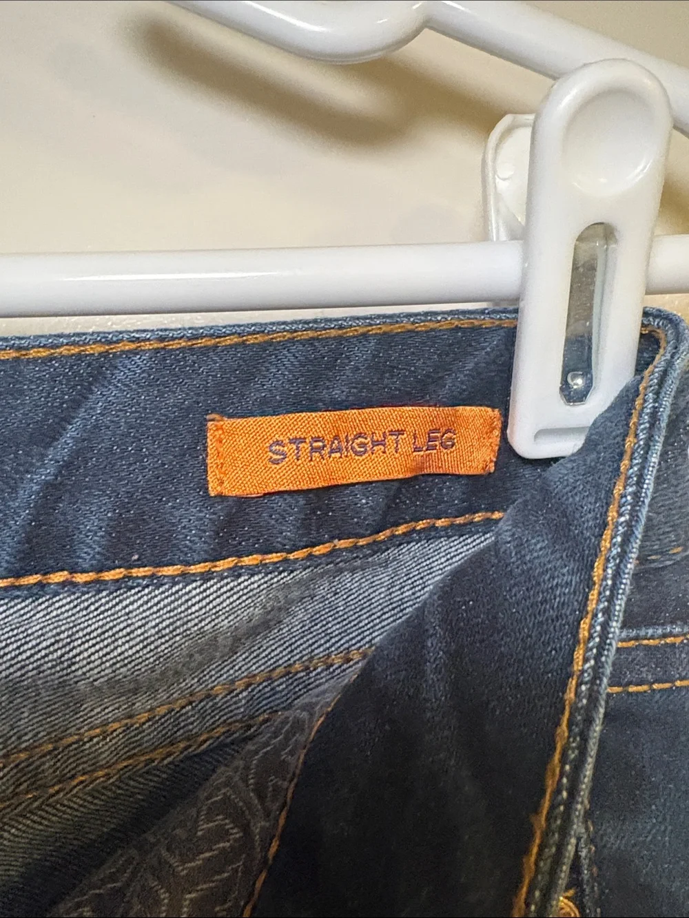 Tory Burch Navy Straight-Leg Jeans with Gold Hardware